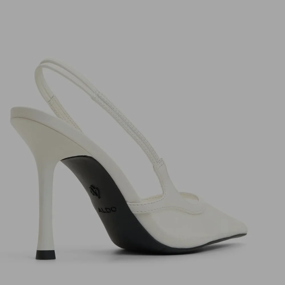Aldo Chic Cream Slingback Heels - Picture 3 of 7